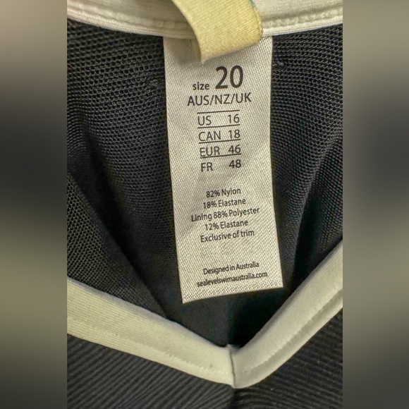 Sea Level Swim Black And White One Piece Swimsuit - NWOT - Picture 5 of 6